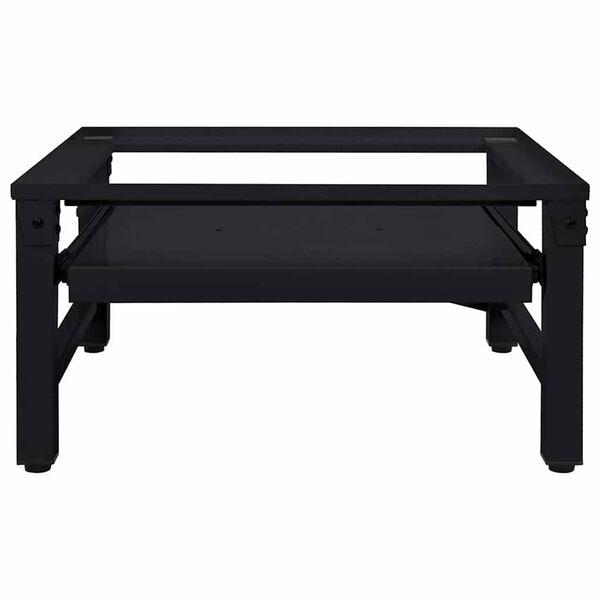 vidaXL Pedestal para Lavadora Negro 62 x 60,5 x 32,5 cm Acero