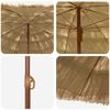 vidaXL Parasol de playa Natural 255 x 255 x 255 cm Poli&eacute;ster y Acero