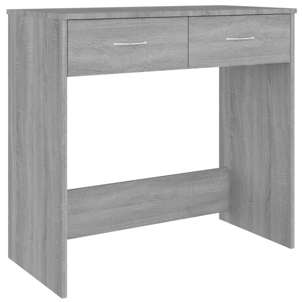 vidaXL Escritorio de madera contrachapada gris Sonoma 80x40x75 cm
