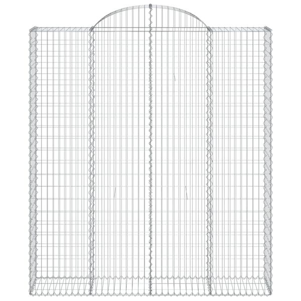 vidaXL Cestas de gaviones 2 uds forma de arco hierro 200x50x220/240 cm