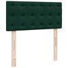 vidaXL Cama box spring con colch&oacute;n terciopelo verde oscuro 80x200 cm