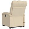 vidaXL Silla de masaje reclinable de pie de tela color crema