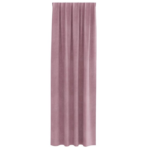 vidaXL Cortinas opacas 2 pcs Rosa Oscuro 140 x 245 cm Terciopelo