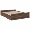 vidaXL Cama con cajones madera de ingenier&iacute;a marr&oacute;n roble 140x200 cm