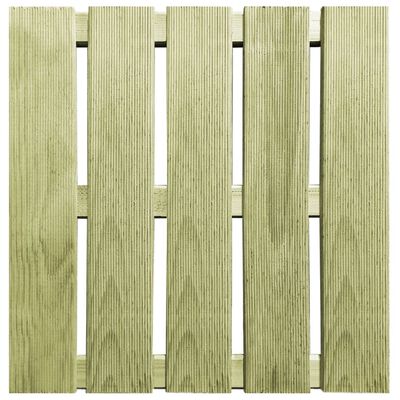 vidaXL Baldosas de porche 18 unidades madera verde 50x50 cm