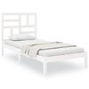 vidaXL Estructura de cama sin colch&oacute;n madera maciza blanco 75x190 cm