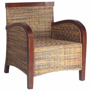 vidaXL Sill&oacute;n de rat&aacute;n tejido a mano