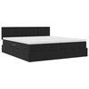 vidaXL Cama con tira de luces LED Negro 180 x 200 cm Terciopelo