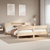 vidaXL Cama con estanter&iacute;a sin colch&oacute;n madera maciza de pino 180x200cm