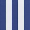 vidaXL Cojines silla respaldo bajo 4 uds tela Oxford rayas azul blanco