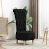 vidaXL Silla de estilo zueco Negro 56,5 x 70 x 110 cm tela