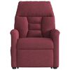 vidaXL Sill&oacute;n reclinable de masaje elevable tela rojo tinto