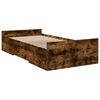 vidaXL Cama con cajones madera de ingenier&iacute;a roble ahumado 90x200 cm