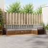 vidaXL Conjunto de sof&aacute;s de exterior 5 pcs Gris Natural y Claro