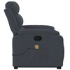 vidaXL Sill&oacute;n reclinable de masaje elevable terciopelo gris oscuro