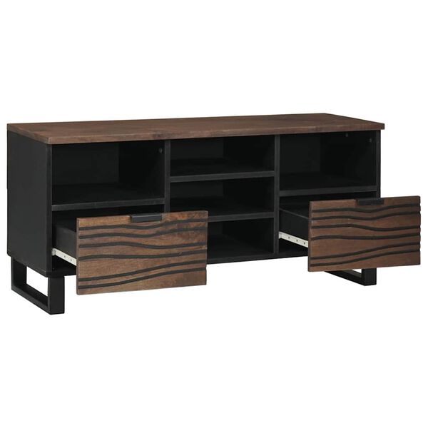 vidaXL Unidades de TV Nogal 100 x 33 x 46 cm Madera contrachapada