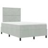 vidaXL Cama Box Spring LED con colch&oacute;n Gris Claro 120 x 190 cm tela