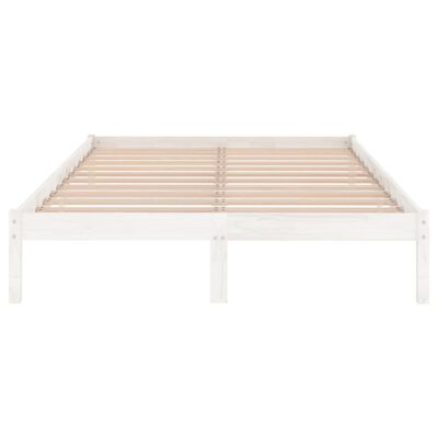 vidaXL Estructura de cama de madera maciza de pino blanca 200x200 cm
