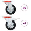 vidaXL Ruedas giratorias 12 unidades 100 mm