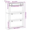 vidaXL Mueble zapatero Corona madera maciza de pino 99x32x138 cm