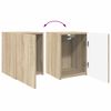 vidaXL Conjunto de mueble de TV Montaje en la pared 4 pcs Roble Sonoma