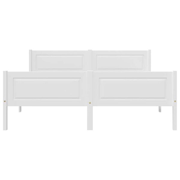 vidaXL Estructura de cama sin colch&oacute;n madera de pino blanco 140x200 cm