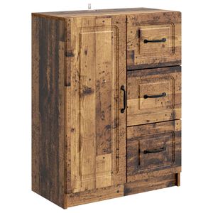 vidaXL Aparador con caj&oacute;n Madera envejecida 66 x 34,5 x 87 cm