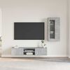 vidaXL Conjunto de mueble de TV con caj&oacute;n FLORIN Gris Concreto