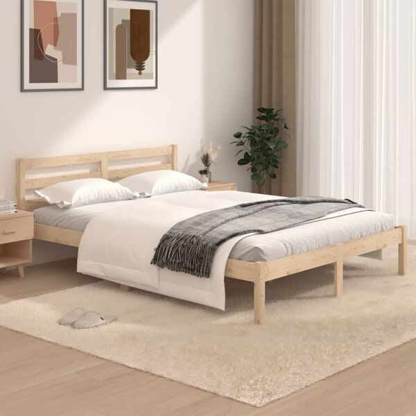 vidaXL Estructura de cama doble peque&ntilde;a sin colch&oacute;n 120x190 cm