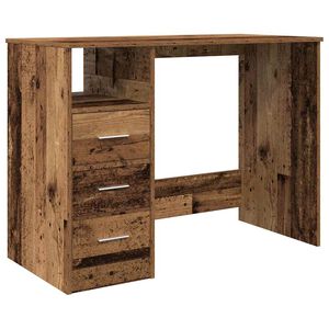 vidaXL Escritorio de madera ingenier&iacute;a madera envejecida 102x50x76 cm