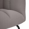 vidaXL Sillón mecedora con taburete tela gris taupe
