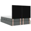 vidaXL Cama con almacenamiento y LED Gris oscuro 140 x 200 cm