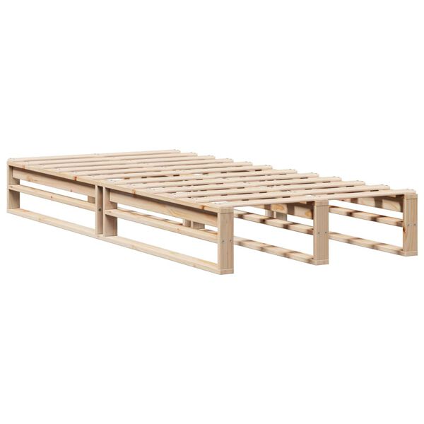 vidaXL Estructura de cama sin colch&oacute;n madera maciza de pino 100x200 cm