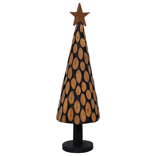 vidaXL Árbol de Navidad Marrón 150 cm Madera de teca maciza