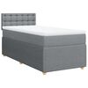 vidaXL Cama box spring con colch&oacute;n tela gris claro 100x200 cm