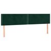 vidaXL Cama box spring colch&oacute;n y LED terciopelo verde oscuro 120x190cm