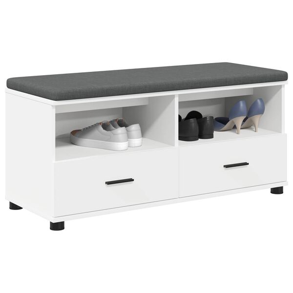 vidaXL Banco de entrada 100 x 38 x 46 cm Melamina y Tela de Tapicer&iacute;a