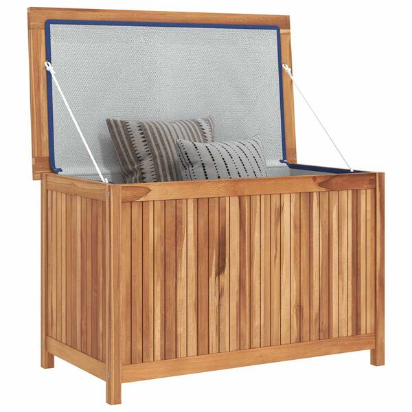 vidaXL Caja de almacenaje de jard&iacute;n madera maciza de teca 90x50x58 cm