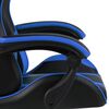 vidaXL Silla gaming de cuero sint&eacute;tico negro y azul