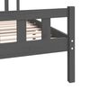 vidaXL Estructura de cama sin colch&oacute;n madera maciza gris 140x190 cm