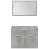 vidaXL Set muebles de ba&ntilde;o 5 piezas madera ingenier&iacute;a gris hormig&oacute;n