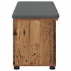 vidaXL Banco de entrada con coj&iacute;n Madera vieja 100 x 38 x 46 cm