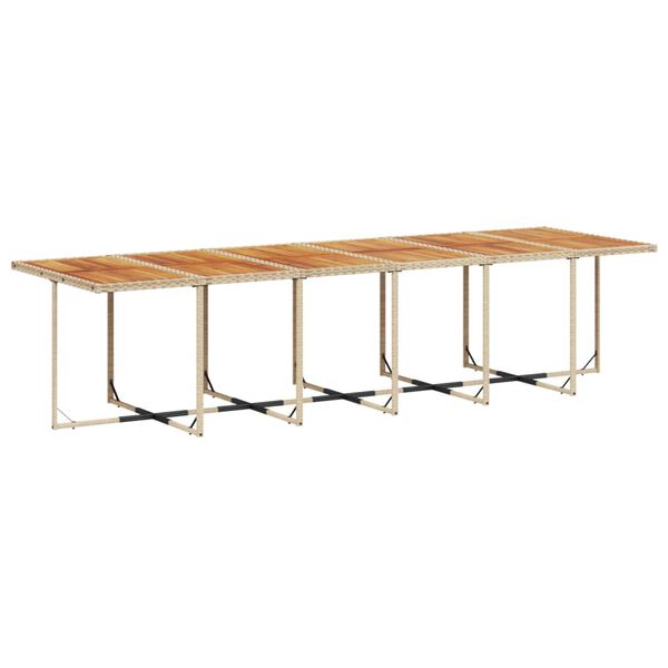 vidaXL Set comedor de jard&iacute;n 17 pzas con cojines rat&aacute;n sint&eacute;tico beige