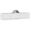 vidaXL Gallinero acero galvanizado 5x1x1,5 m