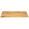 vidaXL Tablero de mesa borde natural madera maciza mango 120x60x2,5 cm