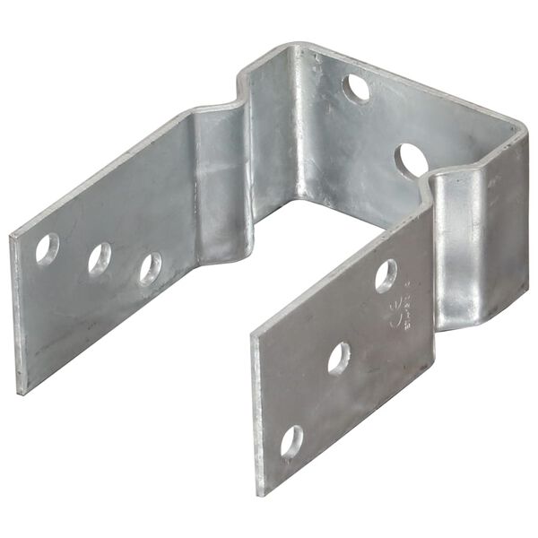 vidaXL Anclajes de valla 12 uds acero galvanizado plateado9x6x15 cm