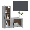 vidaXL Set de muebles para TV 2 pzas madera contrachapada gris Sonoma