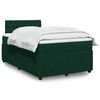 vidaXL Cama box spring con colch&oacute;n terciopelo verde oscuro 120x200 cm