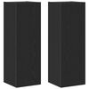 vidaXL Mueble de TV de Pared 2 uds. Roble Negro Madera de ingenier&iacute;a