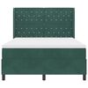 vidaXL Cama con Box Spring LED y Colch&oacute;n Verde 140 x 190 cm Terciopelo